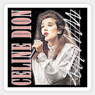 Celine Dion // 80s Aesthetic Fan Art Design Sticker